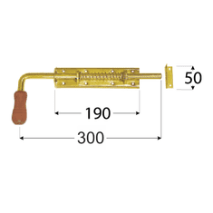 DOMAX WSP 260 Zástrč pružinová s dřev. koncovkou 260x50 mm