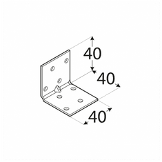 DOMAX KMP 1 - úhelník montážní s prolisem 40x40x40x1,5 mm