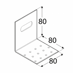 DOMAX KMR 8 - úhelník montážní stavitelný 80x80x80x2,0 mm