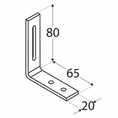 DOMAX KR 1 - úhelník stavitelný 60x80x20x3,0 mm