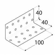 DOMAX KM14 - úhelník montážní 40x40x100x2,0 mm