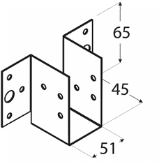 DOMAX WL 8 - trámová botka lehká 51x65x1,0 mm