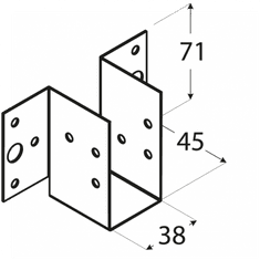 DOMAX WL 6 - trámová botka lehká 38x71x1,0 mm