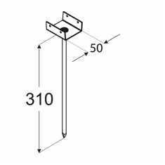 DOMAX PD 310/50 T podpěrka střešních latí 50x55x310x1,5 mm