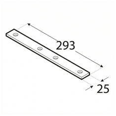 DOMAX LW7 - spojka úzká 293x25x5,0 mm