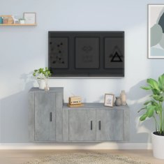 Vidaxl 2dílný set TV skříněk betonově šedý kompozitní dřevo