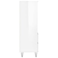 Vidaxl Skříň highboard bílá s vysokým leskem 40 x 36 x 110 cm kompozit