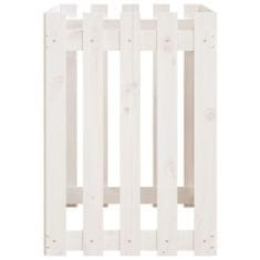 Vidaxl Vyvýšený záhon plotový design bílý 100x50x70 cm masiv borovice