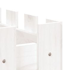 Vidaxl Vyvýšený záhon plotový design bílý 100x50x70 cm masiv borovice