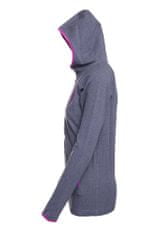 Jumping® Fitness Dámská tmavě šedá mikina s růžovými detaily Velikost: M