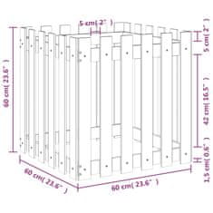 Vidaxl Zahradní truhlík plotový design 30x30x30 cm impregnované dřevo