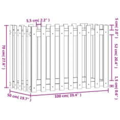 Vidaxl Vyvýšený záhon plotový design 100 x 50 x 70 cm masivní borovice