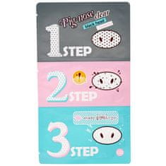 Holika Holika pig-nose clear 3-step kit proužky na čištění nosních pórů 3 kusy