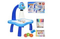 CoolCeny Dětský kreslicí projektor s fixy a předlohami - Modrá