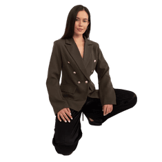 Och Bella Dámské sako s ozdobnými knoflíky OCH BELLA khaki TW-ZT-BI-2018.23_404151 XL