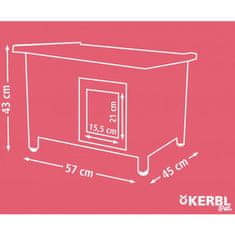 BRAVSON Dřevěná bouda pro kočky KERBL RUSTICA 57 x 45 x 43 cm