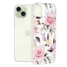 Techsuit Kryt iPhone 15 Plus Techsuit - Marble Series - Chloe White