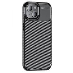 OEM Kryt iPhone 15 Armored Shockproof Carbon Fiber černé