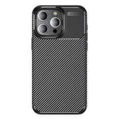 OEM Kryt iPhone 15 Pro Armored Shockproof Carbon Fiber černé