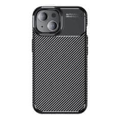 OEM Kryt iPhone 15 Armored Shockproof Carbon Fiber černé