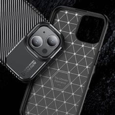 OEM Kryt iPhone 15 Armored Shockproof Carbon Fiber černé