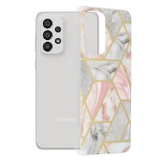 Techsuit Kryt Samsung Galaxy A33 5G Techsuit - Marble Series - Pink Hex