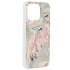 Techsuit Kryt iPhone 15 Pro Max Techsuit - Marble Series - Pink Hex