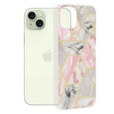 Techsuit Kryt iPhone 15 Plus Techsuit - Marble Series - Pink Hex