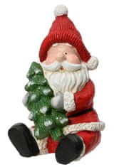 Kaemingk Santa Claus s vánočním stromkem Vánoční figurka 33 x 20,5 cm