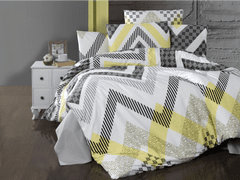 Brotex Povlečení francouzské bavlna 240x220,70x90 Zigzag grey