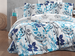 Brotex Saténový povlak na polštář Garden blue, 50x70 cm, zip