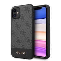 Guess Kolekce Guess 4G Bottom Stripe – Pouzdro Na Iphone 11 (Šedé)