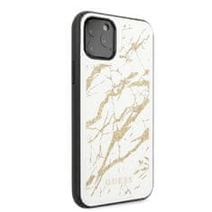 Guess Guess Marble Glass Gold Glitter - Kryt Na Iphone 11 Pro Max (Bílý)