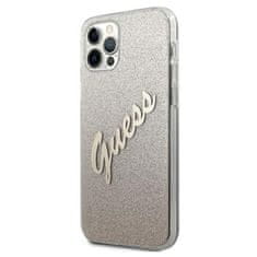 Guess Guess Glitter Gradient Script - Kryt Na Iphone 12 / Iphone 12 Pro (Zlatý)