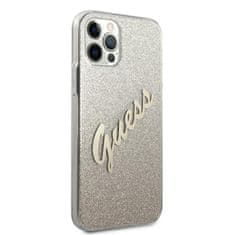 Guess Guess Glitter Gradient Script - Kryt Na Iphone 12 / Iphone 12 Pro (Zlatý)