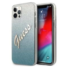 Guess Guess Glitter Gradient Script - Kryt Na Iphone 12 / Iphone 12 Pro (Modrý)