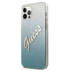 Guess Guess Glitter Gradient Script - Kryt Na Iphone 12 / Iphone 12 Pro (Modrý)