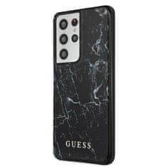 Guess Guess Marble - Samsung Galaxy S21 Ultra Pouzdro (Černé)