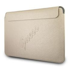 Guess Guess Saffiano Script Computer Sleeve - Pouzdro Na Notebook 13" (Zlaté)