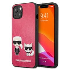 Karl Lagerfeld Karl Lagerfeld Pu Leather Karl & Choupette Embossed - Pouzdro Na Iphone 13 (Fuchsie