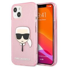 Karl Lagerfeld Karl Lagerfeld Karl's Head Glitter - Kryt Na Iphone 13 Mini (Růžová)