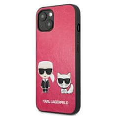 Karl Lagerfeld Karl Lagerfeld Pu Leather Karl & Choupette Embossed - Pouzdro Na Iphone 13 (Fuchsie