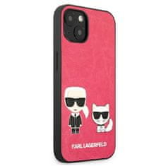 Karl Lagerfeld Karl Lagerfeld Pu Leather Karl & Choupette Embossed - Pouzdro Na Iphone 13 (Fuchsie