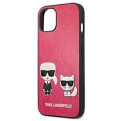 Karl Lagerfeld Karl Lagerfeld Pu Leather Karl & Choupette Embossed - Pouzdro Na Iphone 13 (Fuchsie