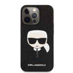 Karl Lagerfeld Karl Lagerfeld Saffiano Ikonik Karl`s Head - Kryt Na Iphone 13 Pro (Černý)