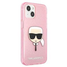 Karl Lagerfeld Karl Lagerfeld Karl's Head Glitter - Kryt Na Iphone 13 Mini (Růžová)