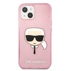 Karl Lagerfeld Karl Lagerfeld Karl's Head Glitter - Kryt Na Iphone 13 Mini (Růžová)