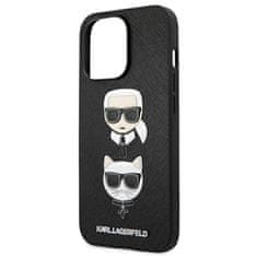 Karl Lagerfeld Karl Lagerfeld Embosované Hlavy Saffiano Karl & Choupette – Pouzdro Na Iphone 13 Pr