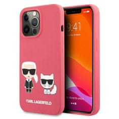 Karl Lagerfeld Karl Lagerfeld Silicone Karl & Choupette - Kryt Na Iphone 13 Pro (Fuchsiový)