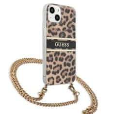 Guess Guess Leopard Gold Stripe Crossbody – Pouzdro Na Iphone 13 Mini